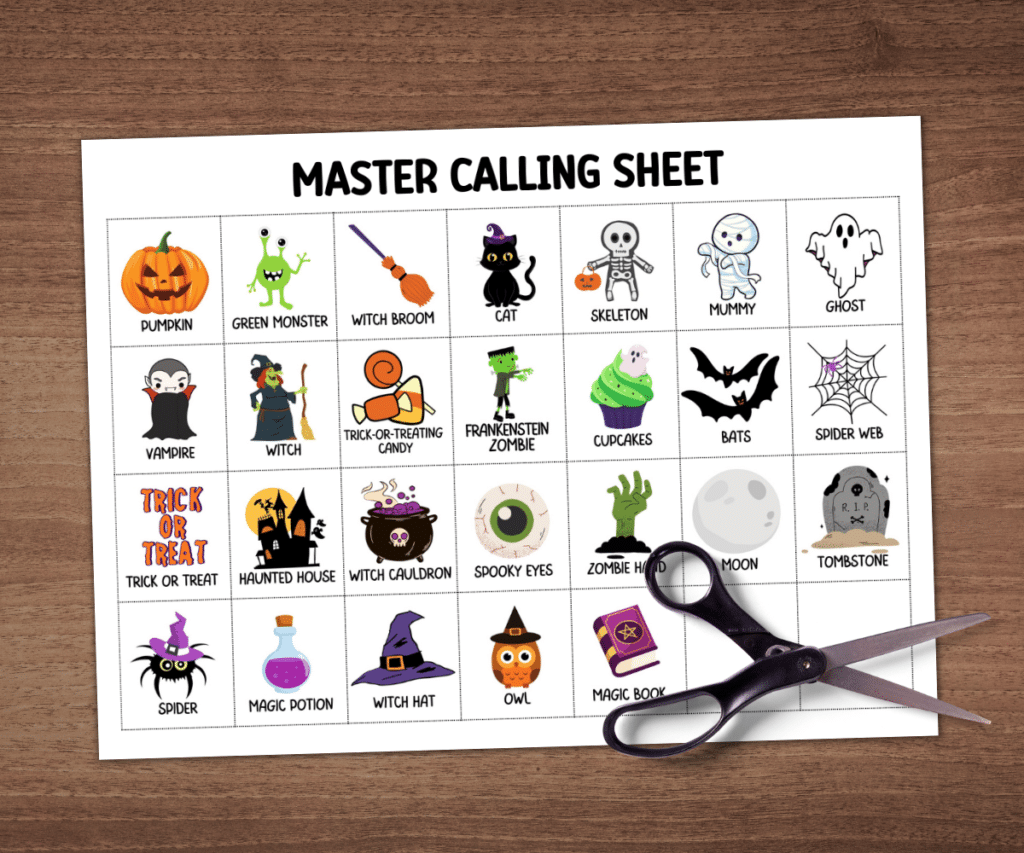 20 free halloween bingo cards