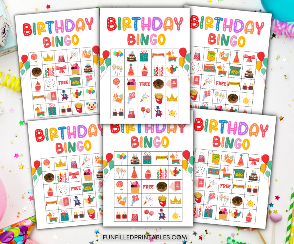 birthday bingo cards