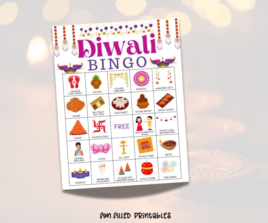 diwali party games diwali bingo