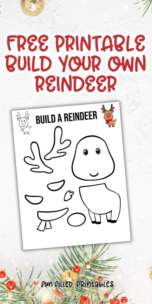 Free Printable Build A Reindeer Craft For Kids