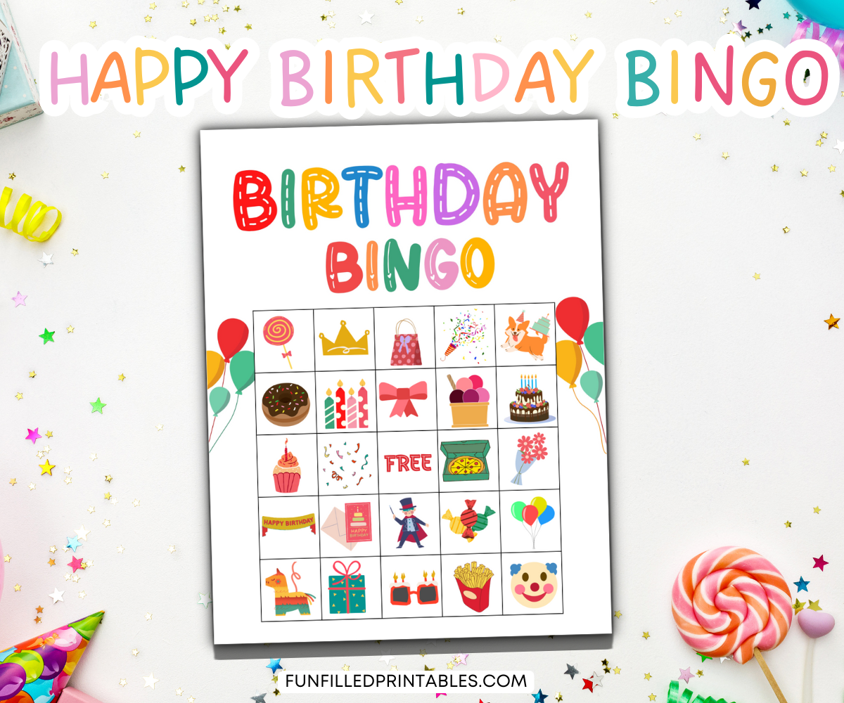 printable birthday bingo