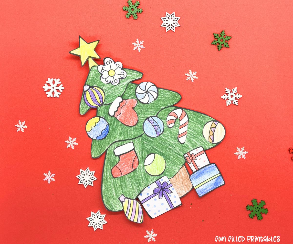 FREE BUILD A CHRISTMAS TREE PRINTABLE CRAFT - funfilledprintables