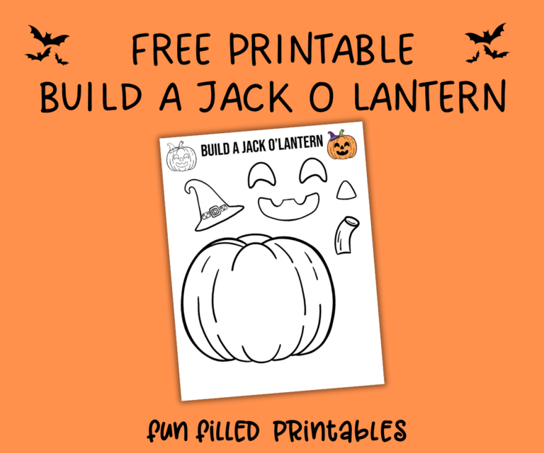 Free Build A Jack O Lantern Printable Halloween Craft - funfilledprintables