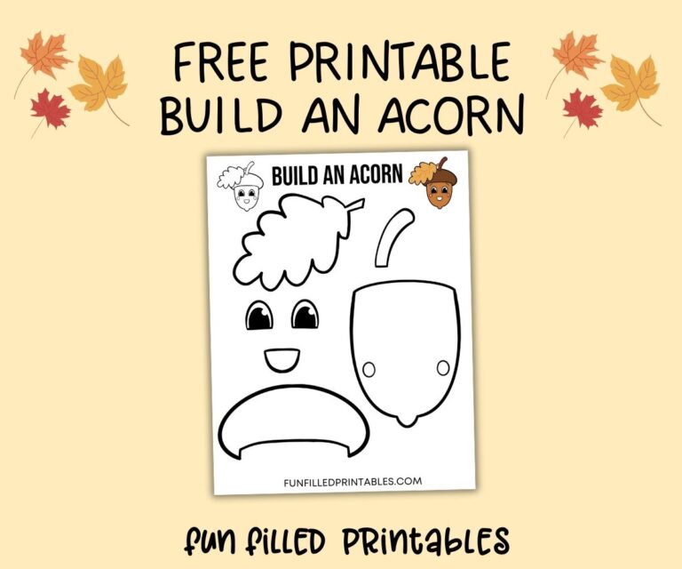 build an acorn printable free