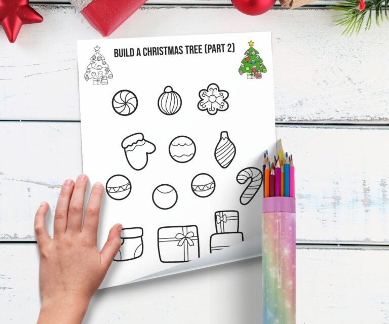 FREE BUILD A CHRISTMAS TREE PRINTABLE CRAFT - funfilledprintables