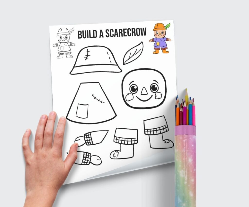 free build a scarecrow printable free