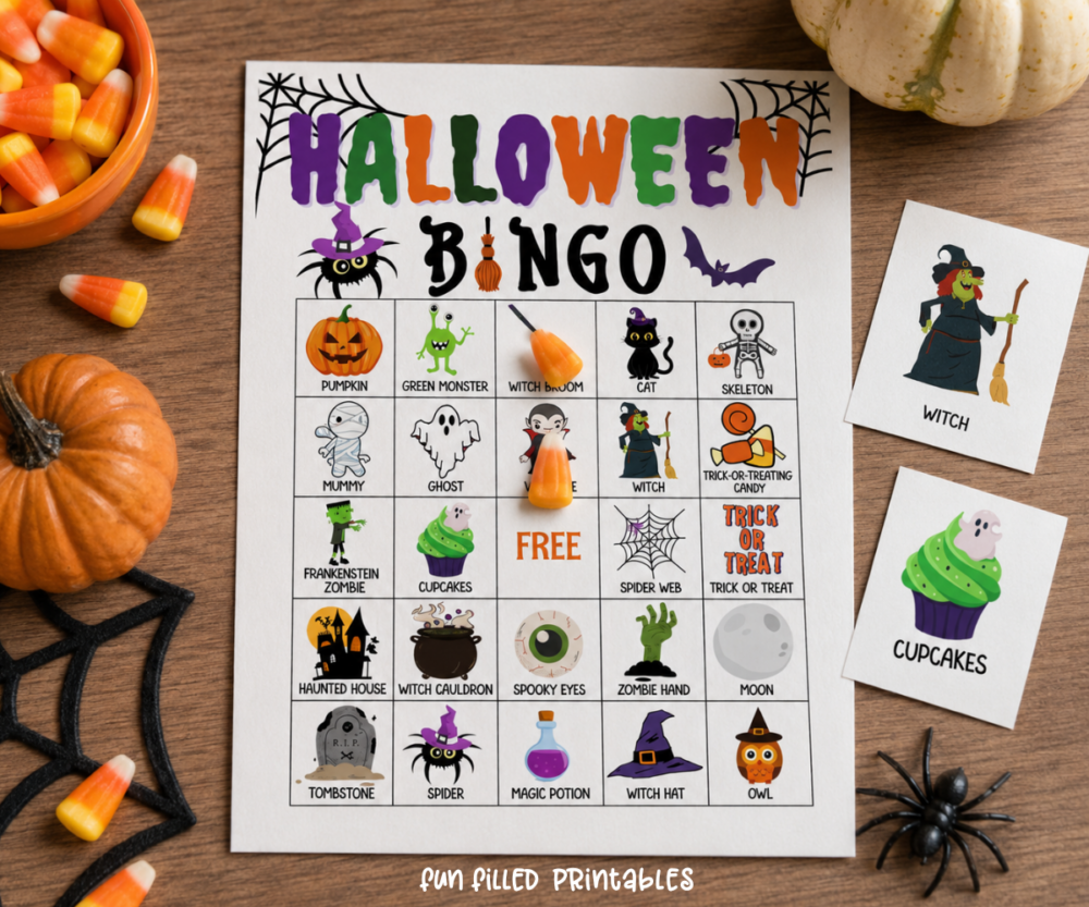 20 free halloween bingo cards