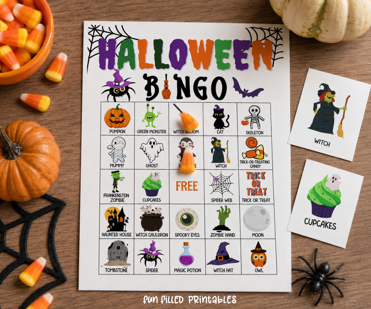 20 free halloween bingo cards