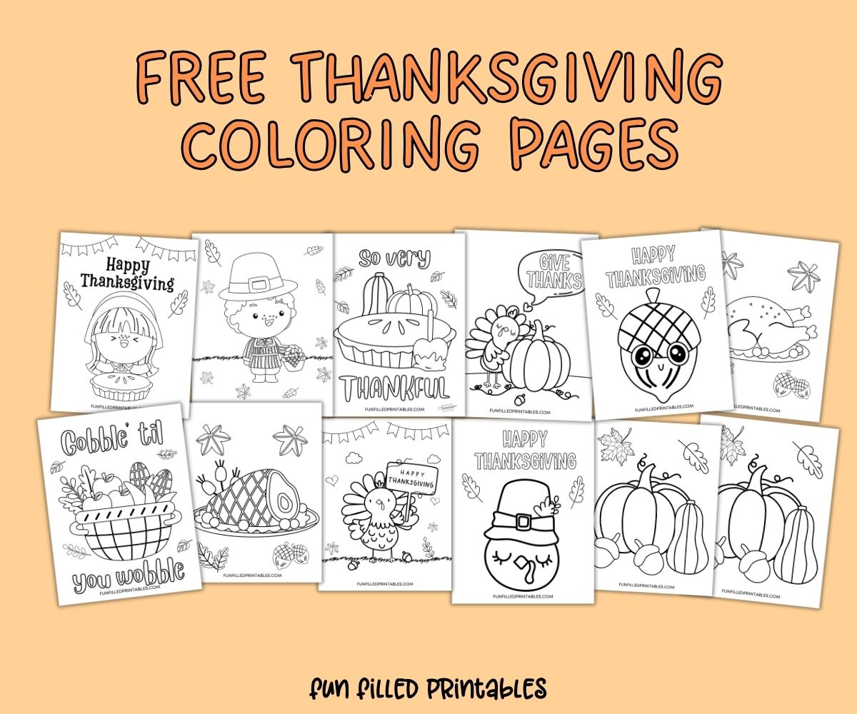 Thanksgiving Coloring Pages For Kids – Free Printable