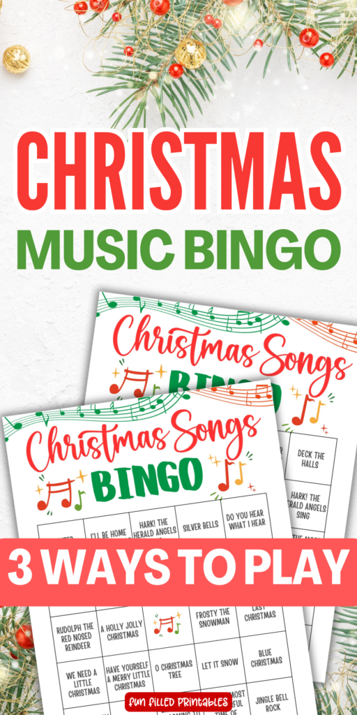 CHRISTMAS MUSIC BINGO PRINTABLE