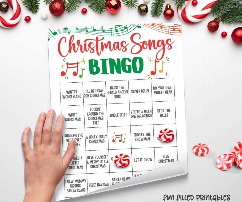 Christmas MUSIC bingo