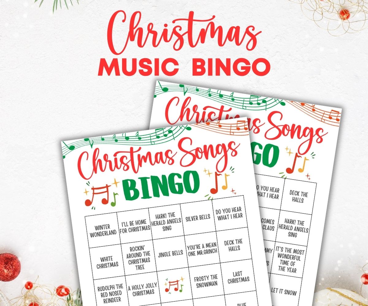 Christmas music bingo