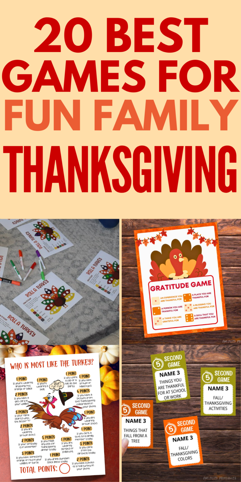 Fun Thanksgiving Games For Family - funfilledprintables