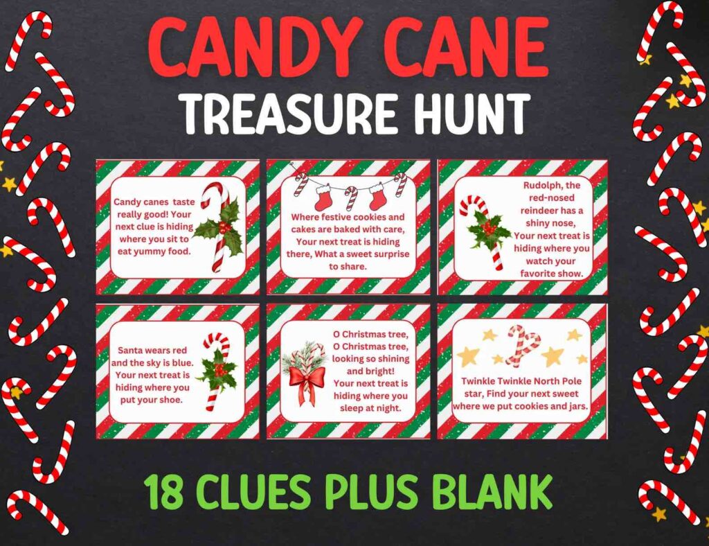 Candy Cane Scavenger Hunt Kids