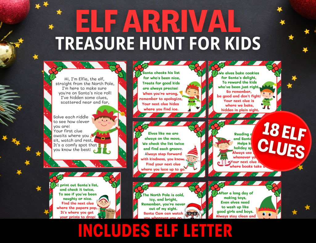 christmas Elf arrival treasure hunt