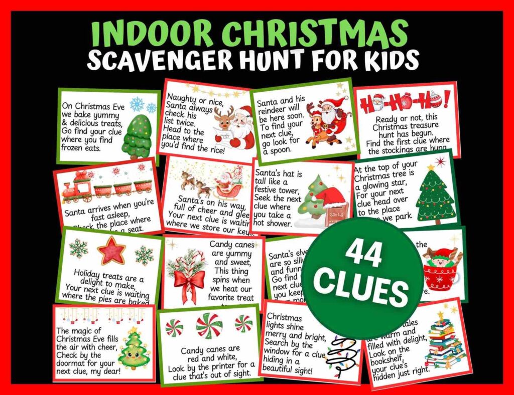 christmas scavenger hunt kids