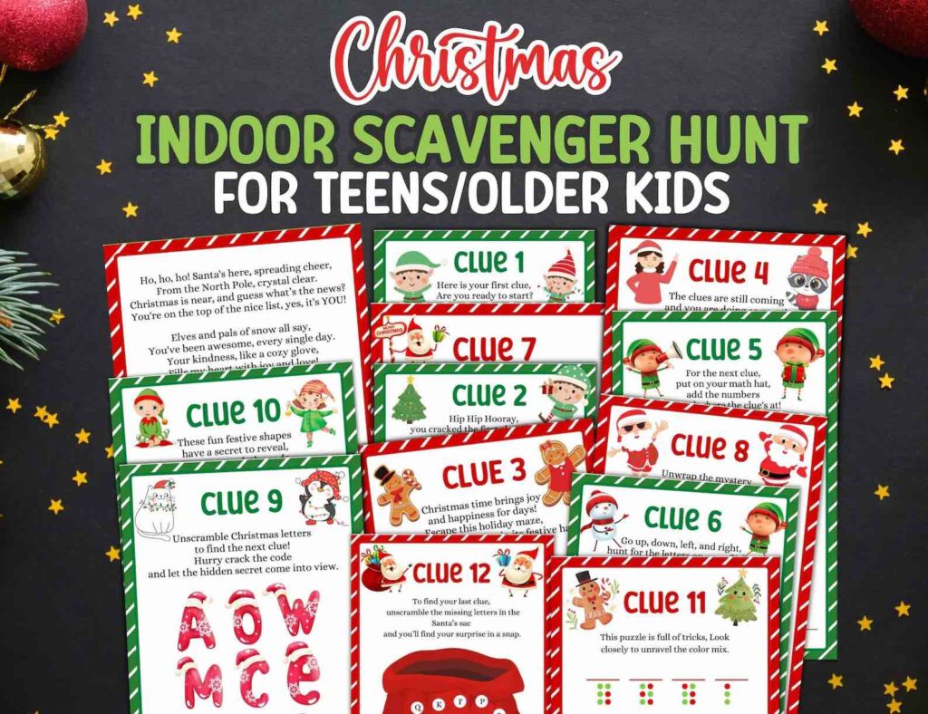 christmas scavenger hunt teens