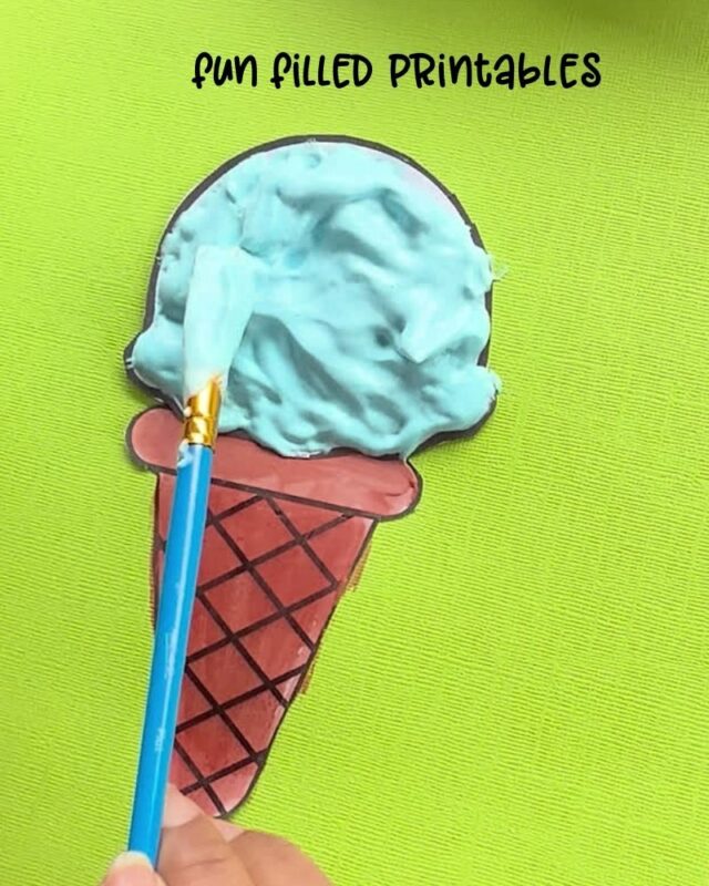 how to make puffy paint ice cream