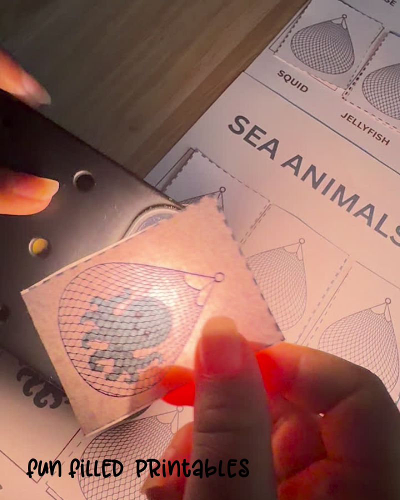 ocean printable Flashlight Reveal game Scavenger Hunt