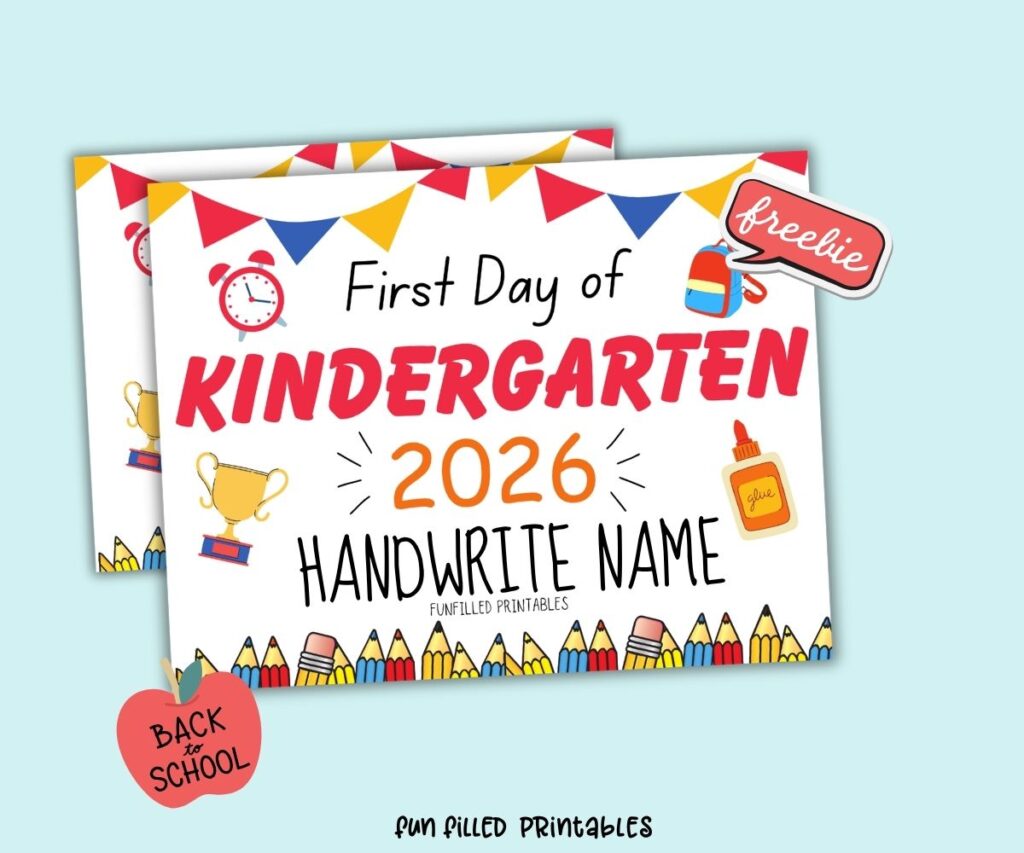 Free First Day of School Sign Printable