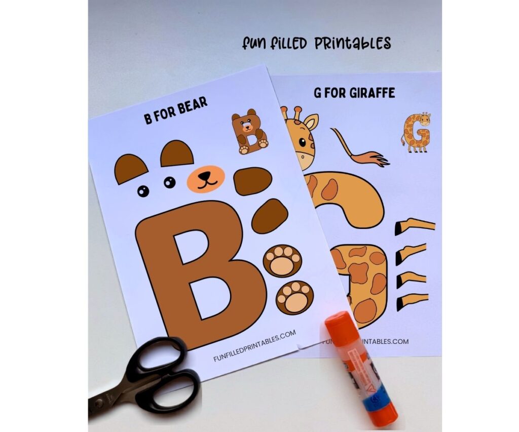 preschool letter crafts a-z printable
