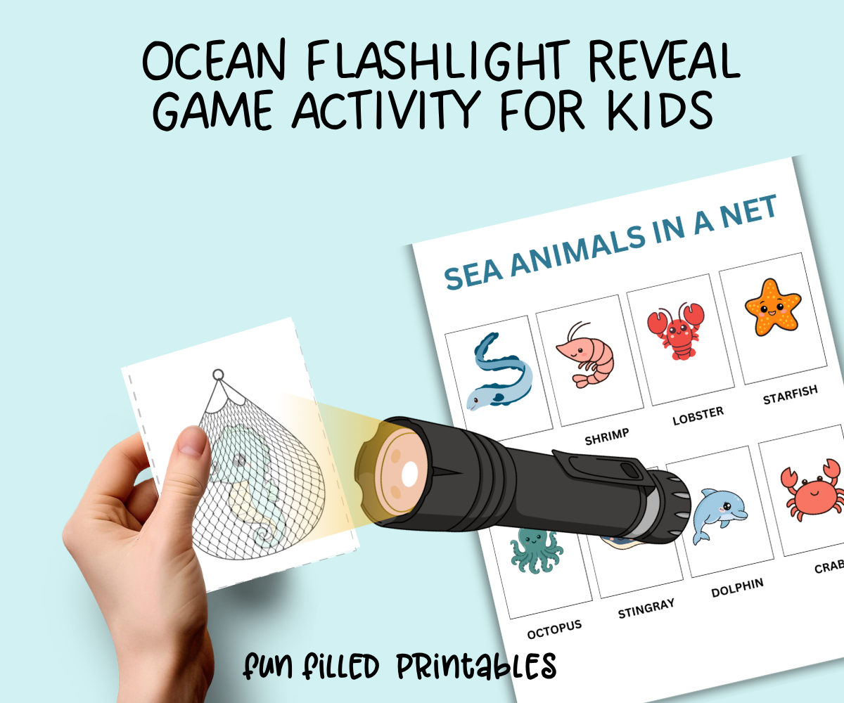 ocean flashlight reveal game printable
