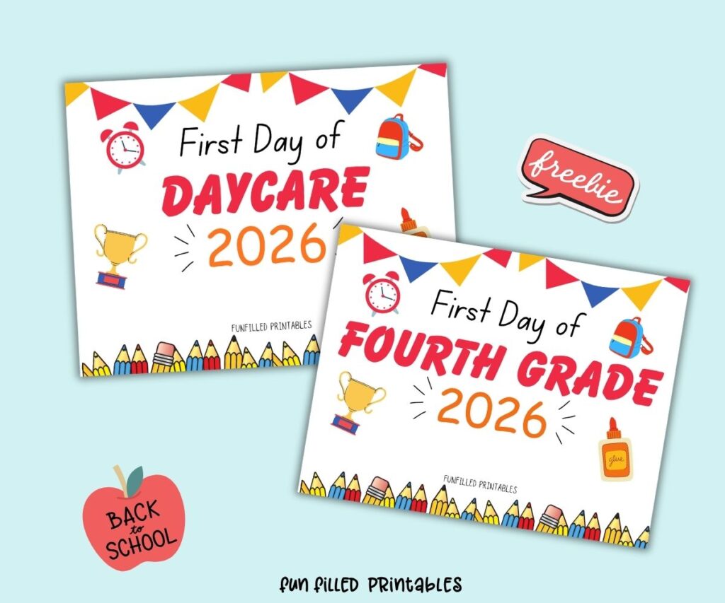 Free First Day of School Sign Printable