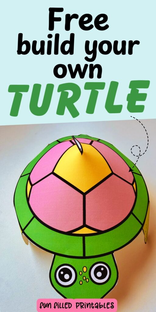 Free Printable Build a turtle Craft -Easy summer ocean Activity