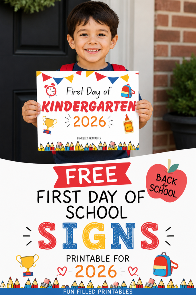 free First Day of School Printable Signs