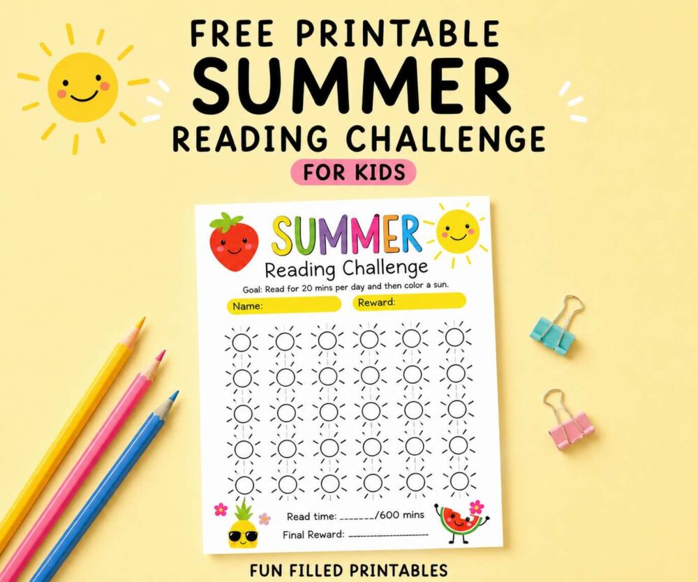 summer reading log for kids