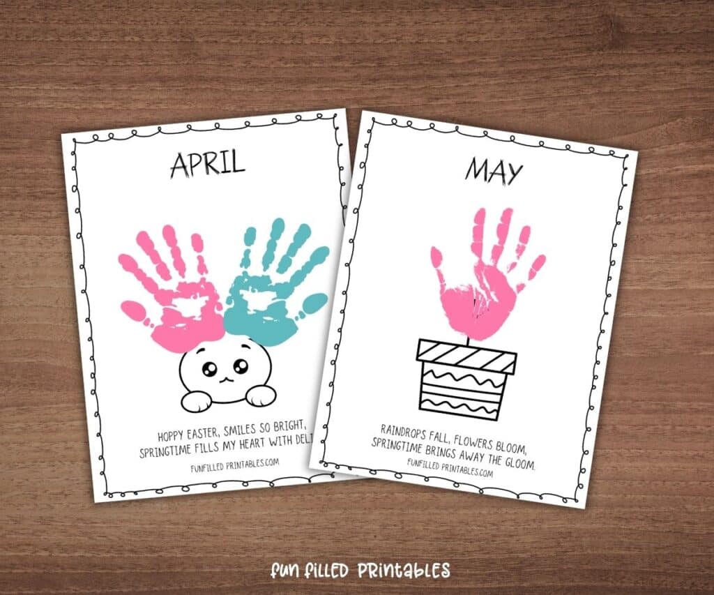 Memory book handprint for kids free