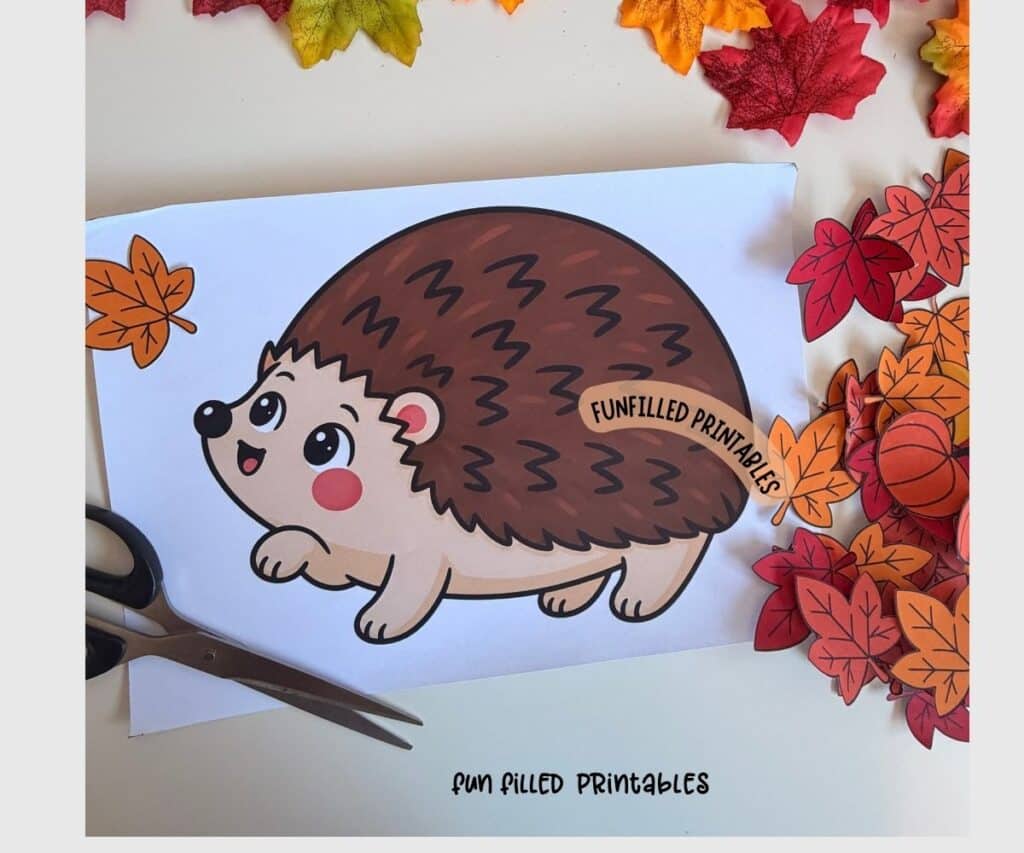 fall leaf hedgehog craft
