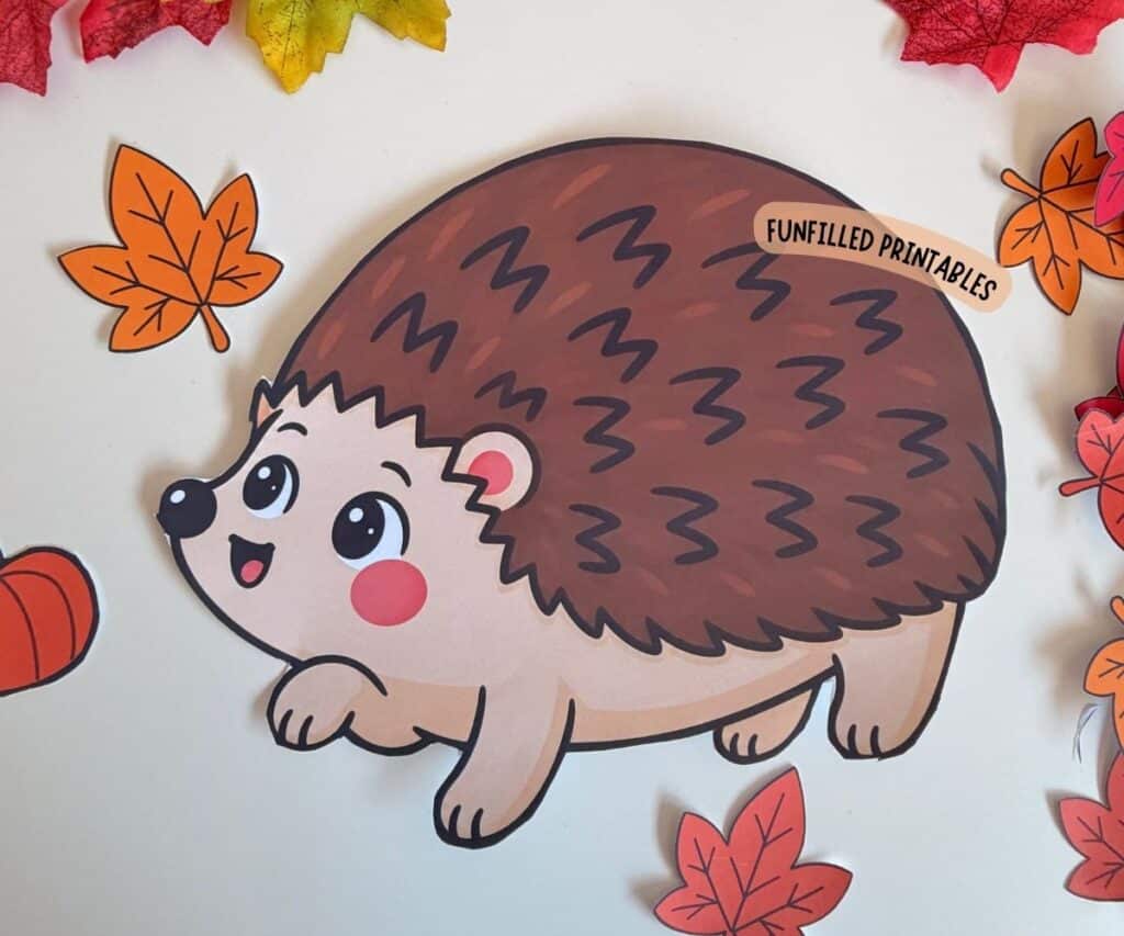 fall hedgehog craft for kids