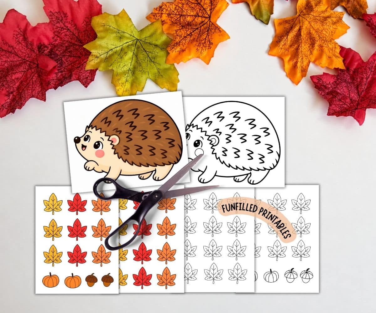 fall leaf hedgehog craft