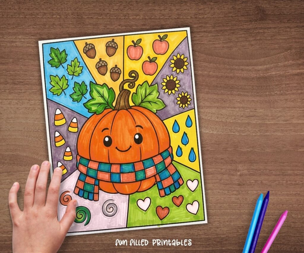 fall pop art coloring pages