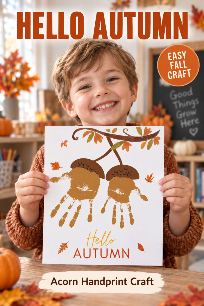 acorn fall handprint