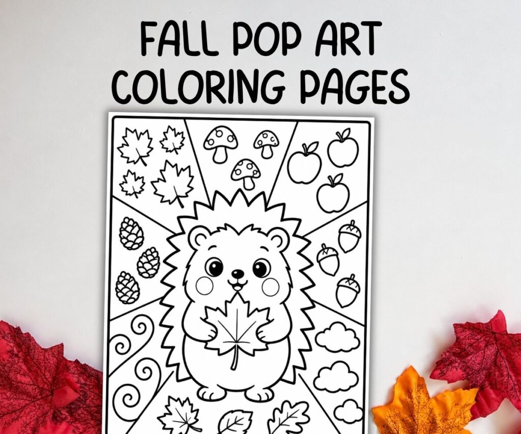 fall pop art coloring pages