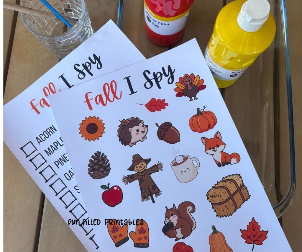 Fall I Spy Printable