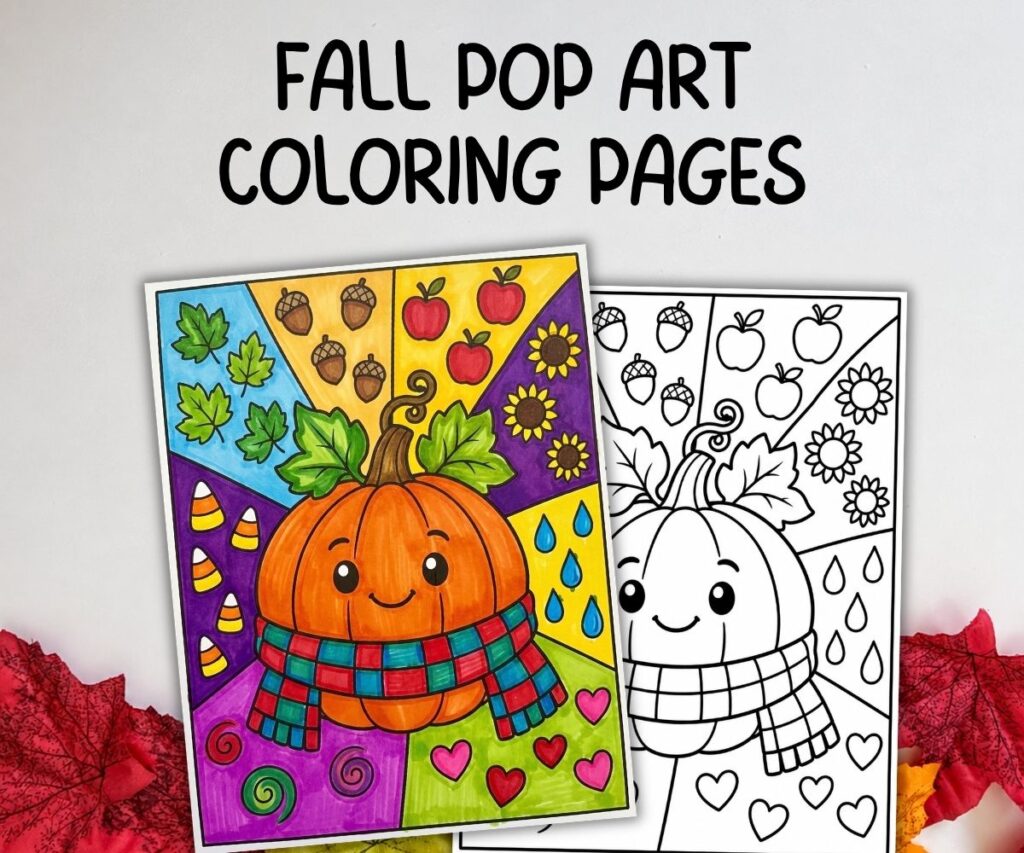 fall pop art coloring pages