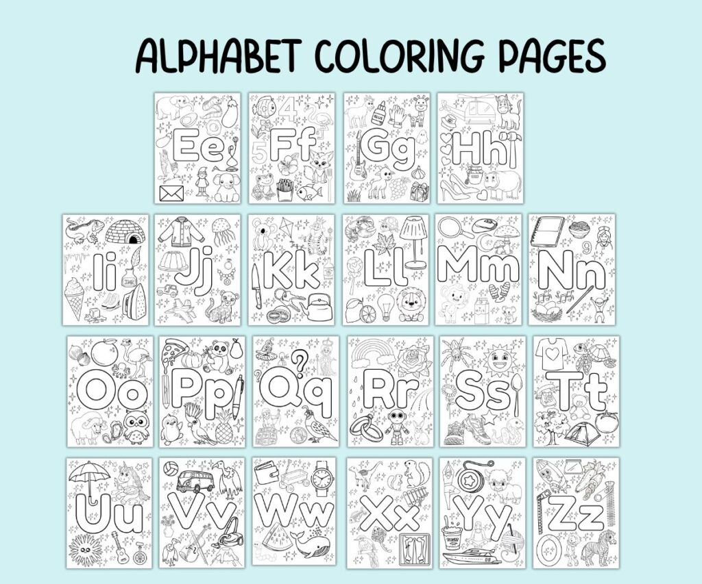 Free Printable Alphabet Coloring Pages A–Z for Kids