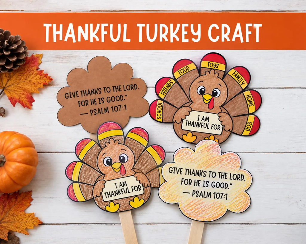 Thankful Turkey Christian Thanksgiving Craft