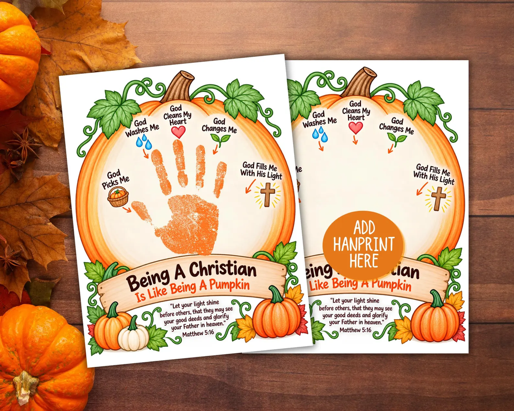 Pumpkin Handprint Craft