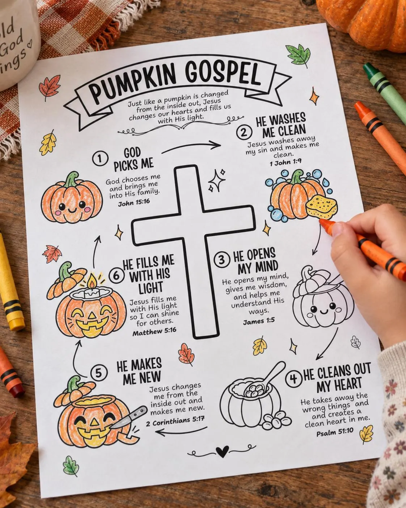 Pumpkin Gospel bible Coloring Page