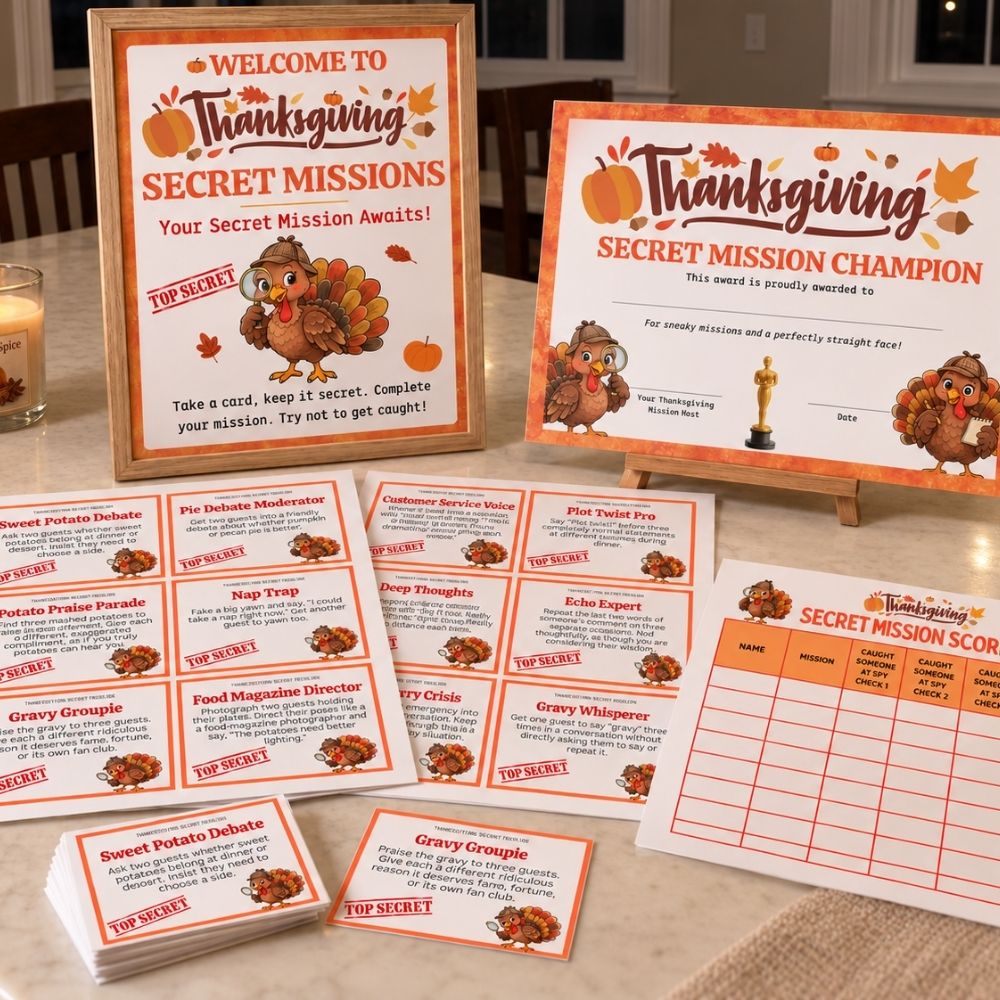 thanksgiving secret mission game