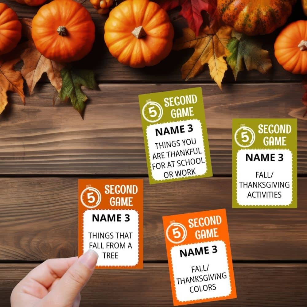printable thanksgiving 5 second game