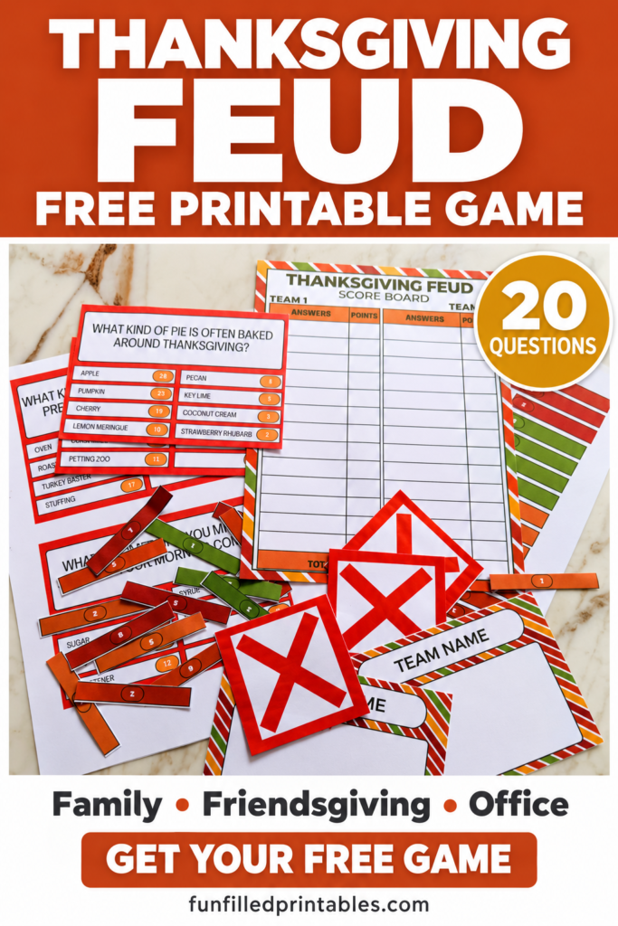 Thanksgiving Feud free printable game-2