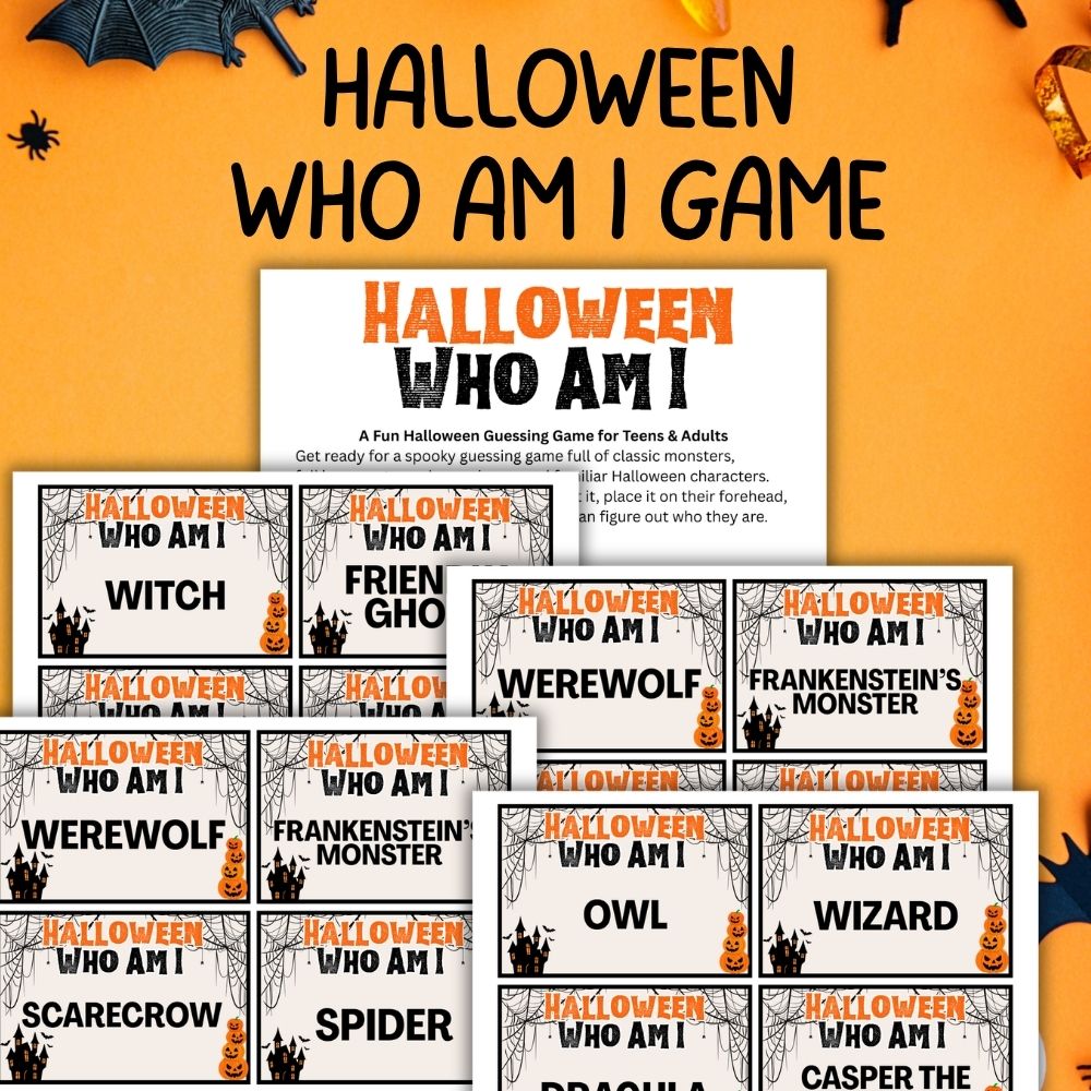 fun HALLOWEEN who am i game printable