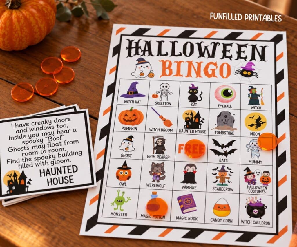 halloween riddles bingo