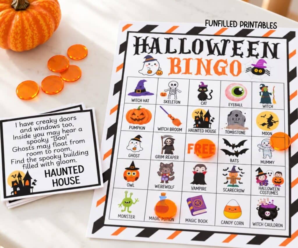 halloween riddles bingo