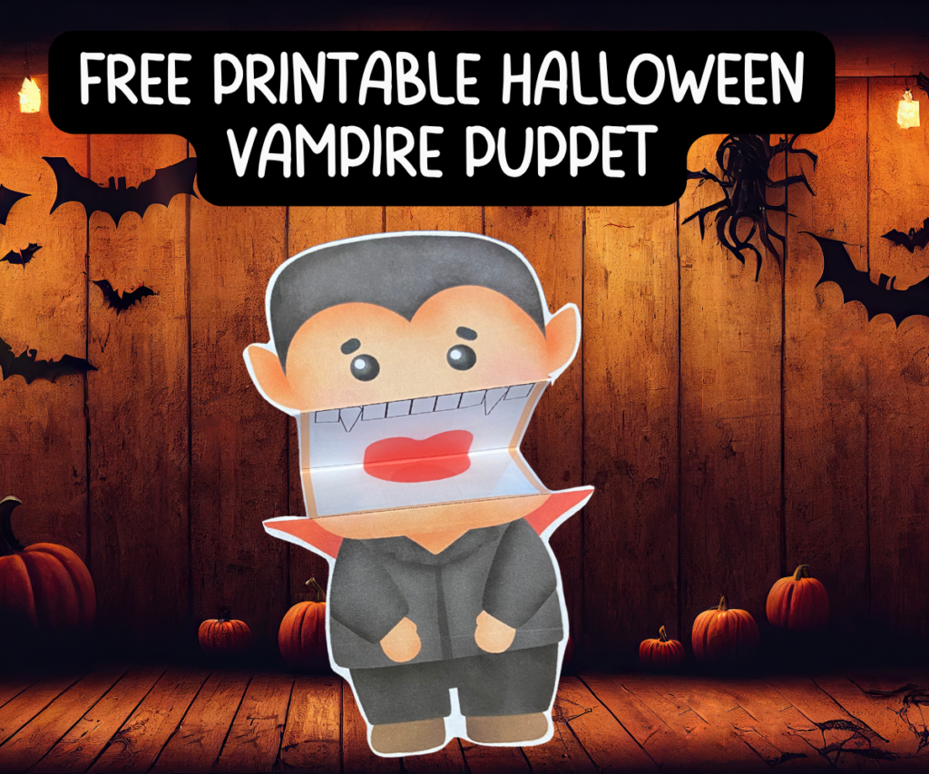 printable halloween puppets vampire